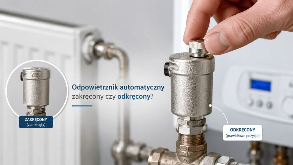 odpowietrznik automatyczny zakręcony czy odkręcony
